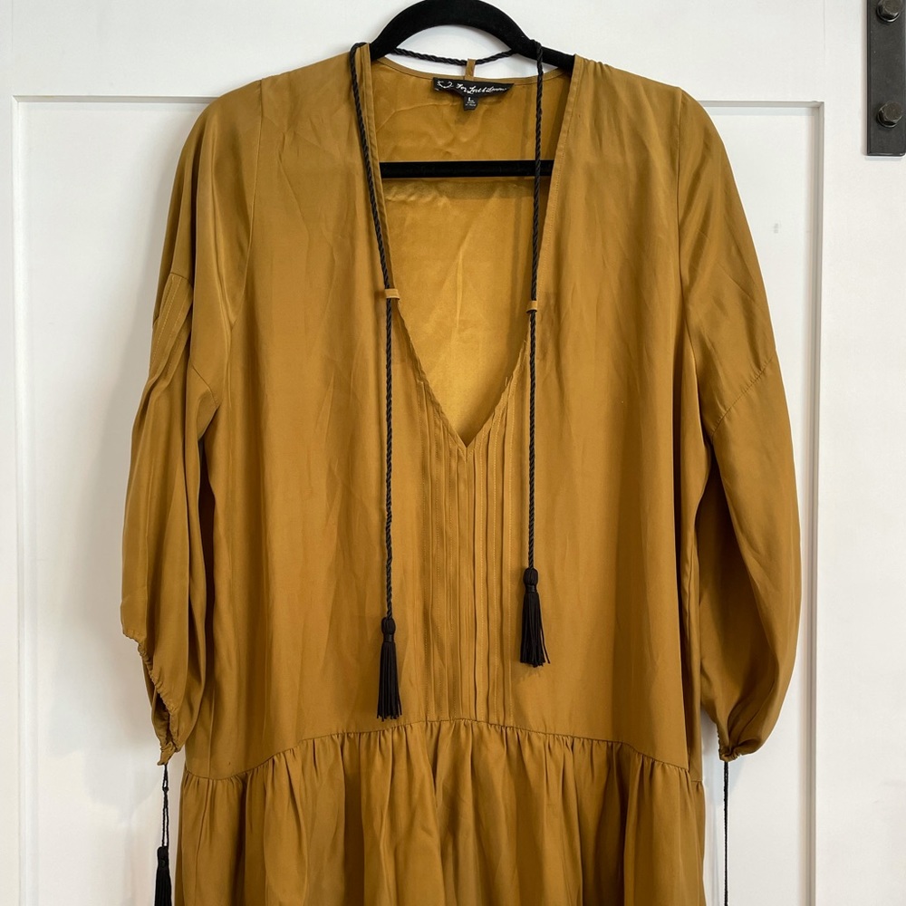 For love and lemons golden flow mini dress